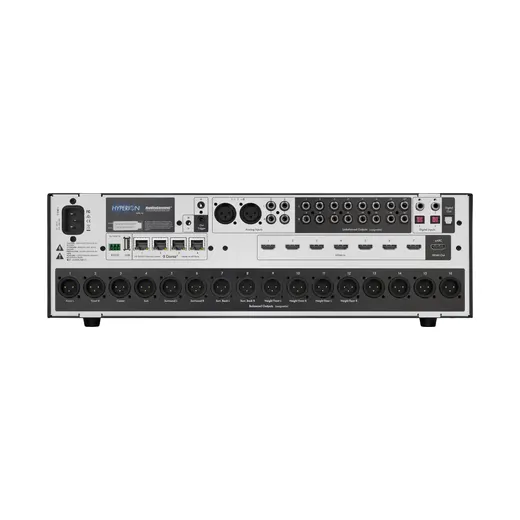 AudioControl Hyperion APR-16 – Rückseite mit den zuweisbaren Cinch- und XLR-Ausgängen
