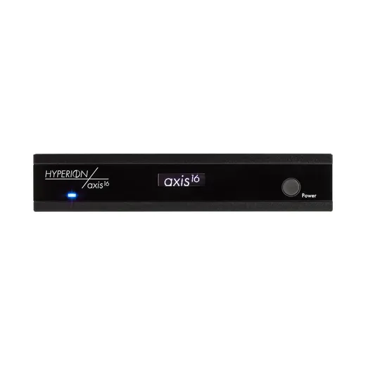 AudioControl Hyperion AXIS-16 – Frontansicht mit der Kennung axis16 auf der Anzeige