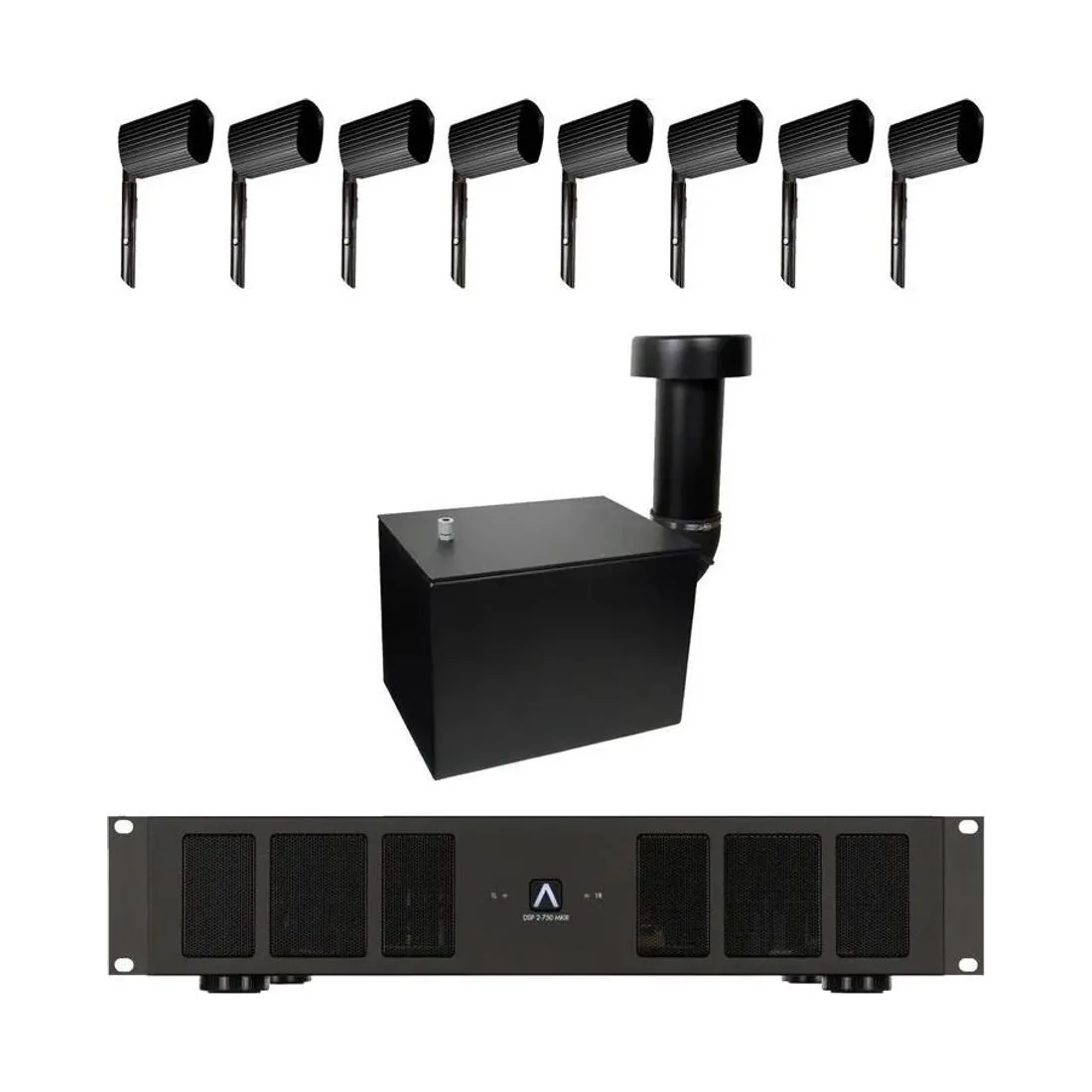 James Loudspeaker AT62-System ST15/AMP8.1 – 6,5-Zoll-Satelliten, 15-Zoll-Erdsubwoofer und einzoniger Verstärker