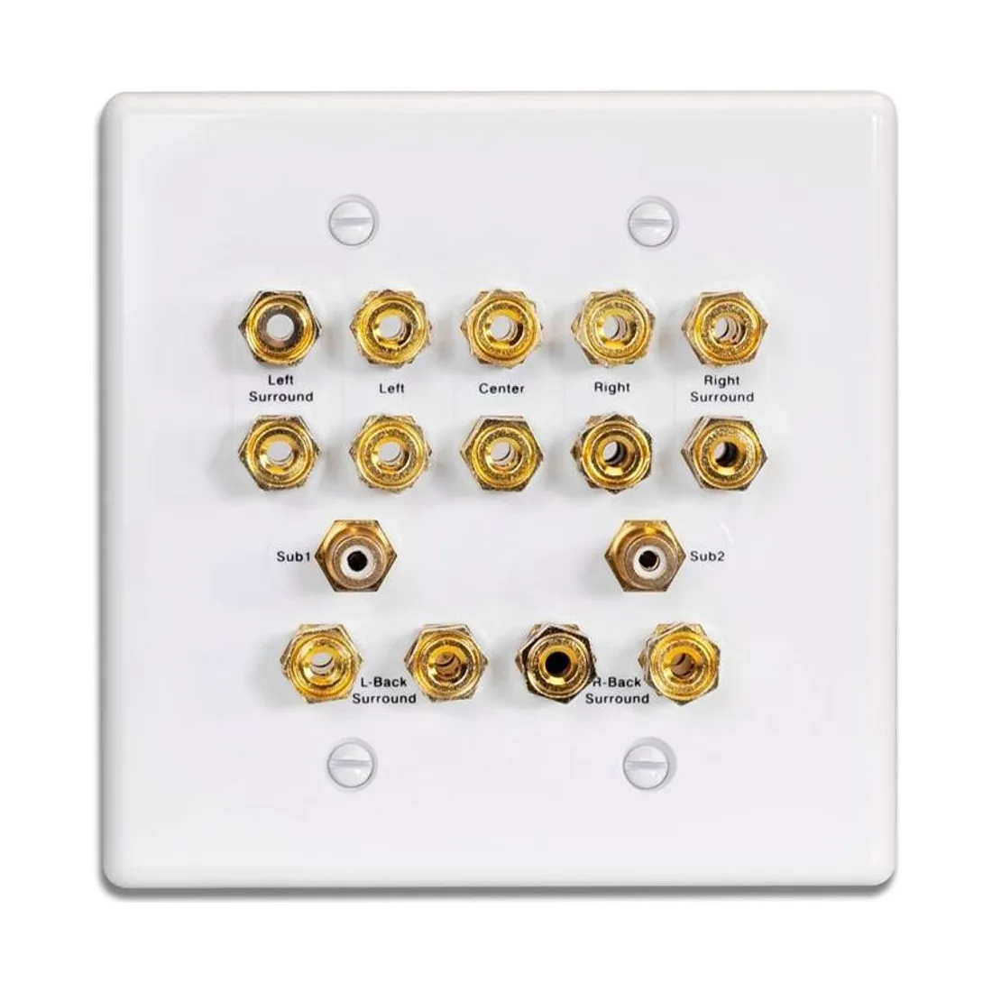 Russound HTP-2 – Doppel-Gang-Wandplatte für 5.1, 6.1 und 7.1