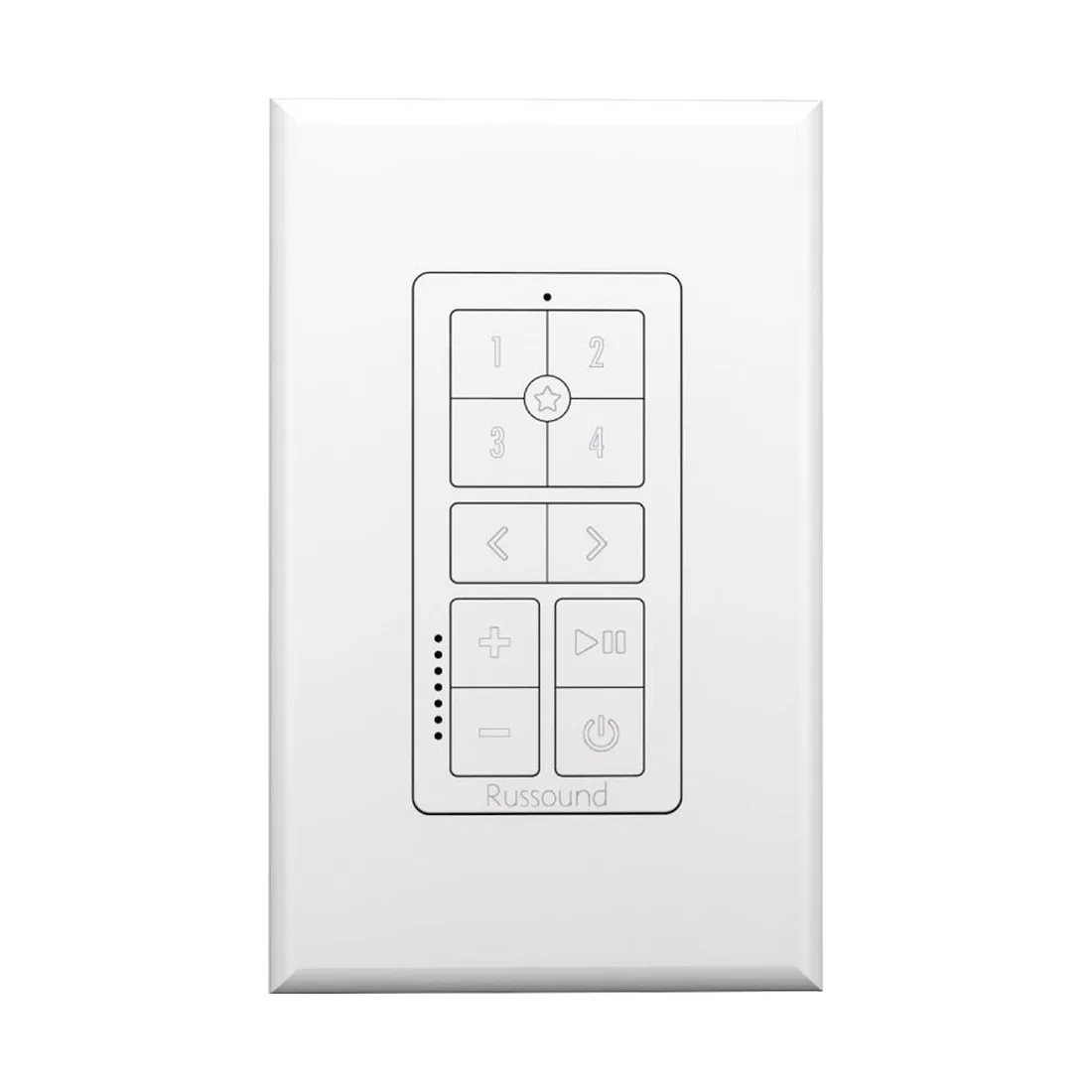 Russound IPK-1 – Wandbedienung mit PoE und vier Raumfavoriten