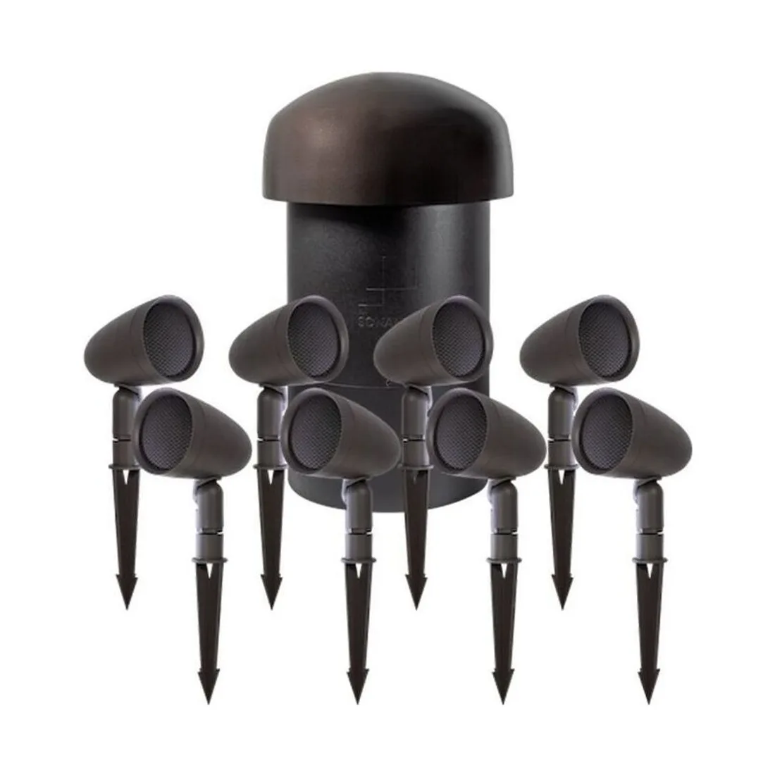 Sonance SGS System 8.1 – das fertige Gartensystem mit acht Satelliten und Subwoofer